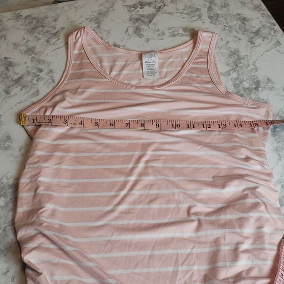 Time and Tru Stripped Pink and White Tank Top - Picture 4 of 5